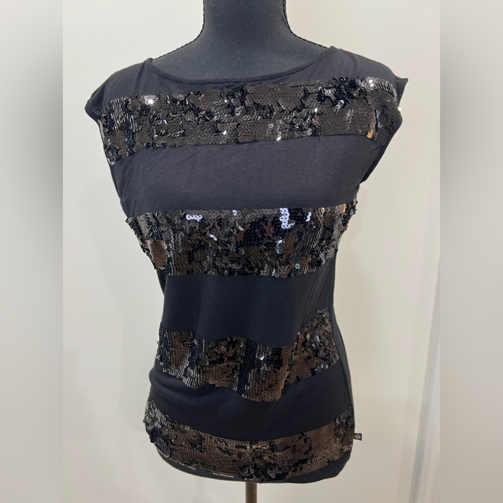 Michael Kors Women’s Black Sequin Blouse Small